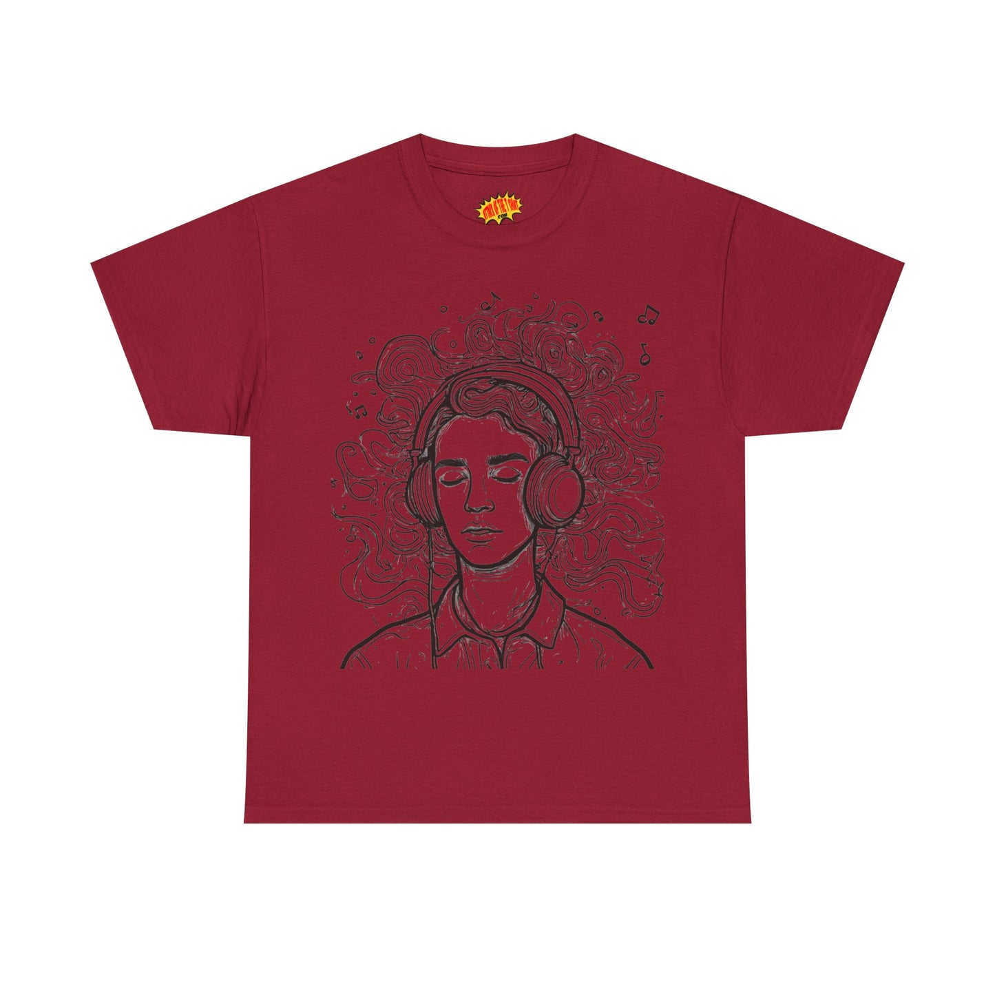 Line Drawing Portrait Graphic Music Art Tee Shirt *Multiple Colors*