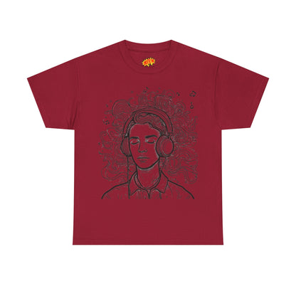 Line Drawing Portrait Graphic Music Art Tee Shirt