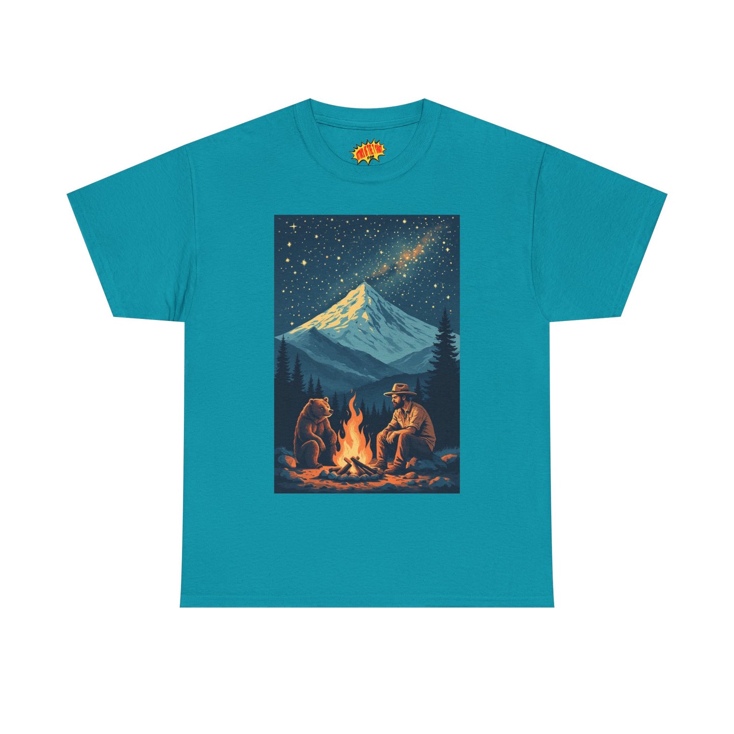 Mountain Man w/Bear Campfire T-Shirt *Multiple Colors*
