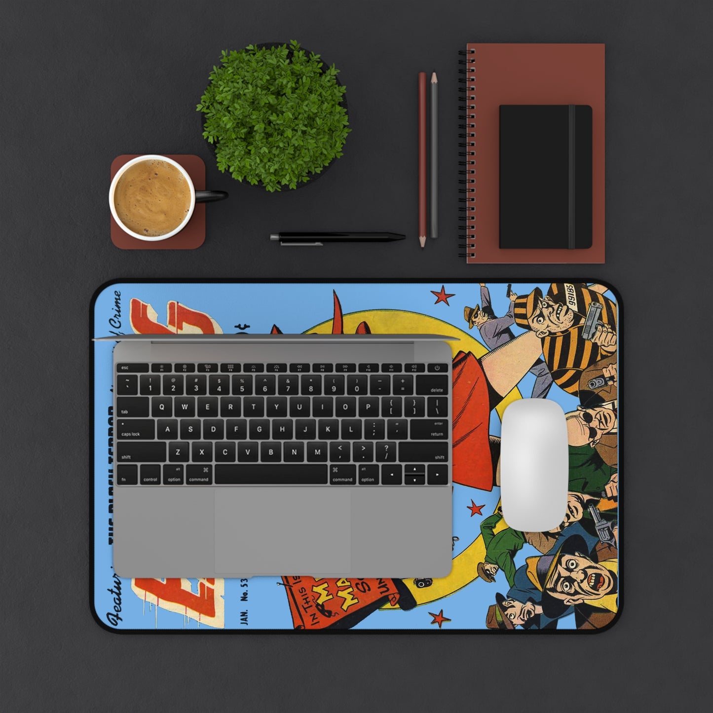 Exciting Comics #53 feat. Miss Masque Desk Mat