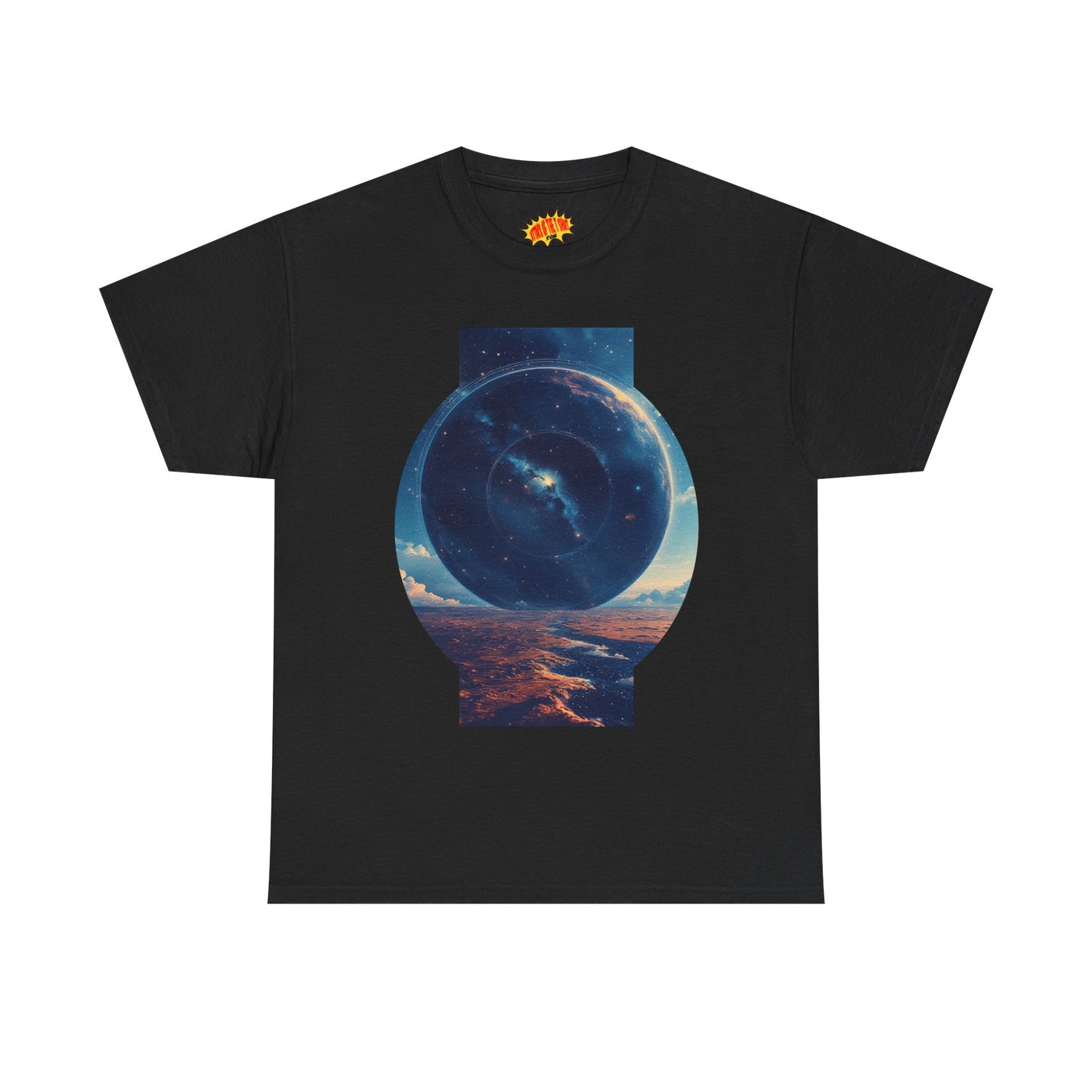 Round Galaxy Space Graphic Art Tee Shirt *Multiple Colors*