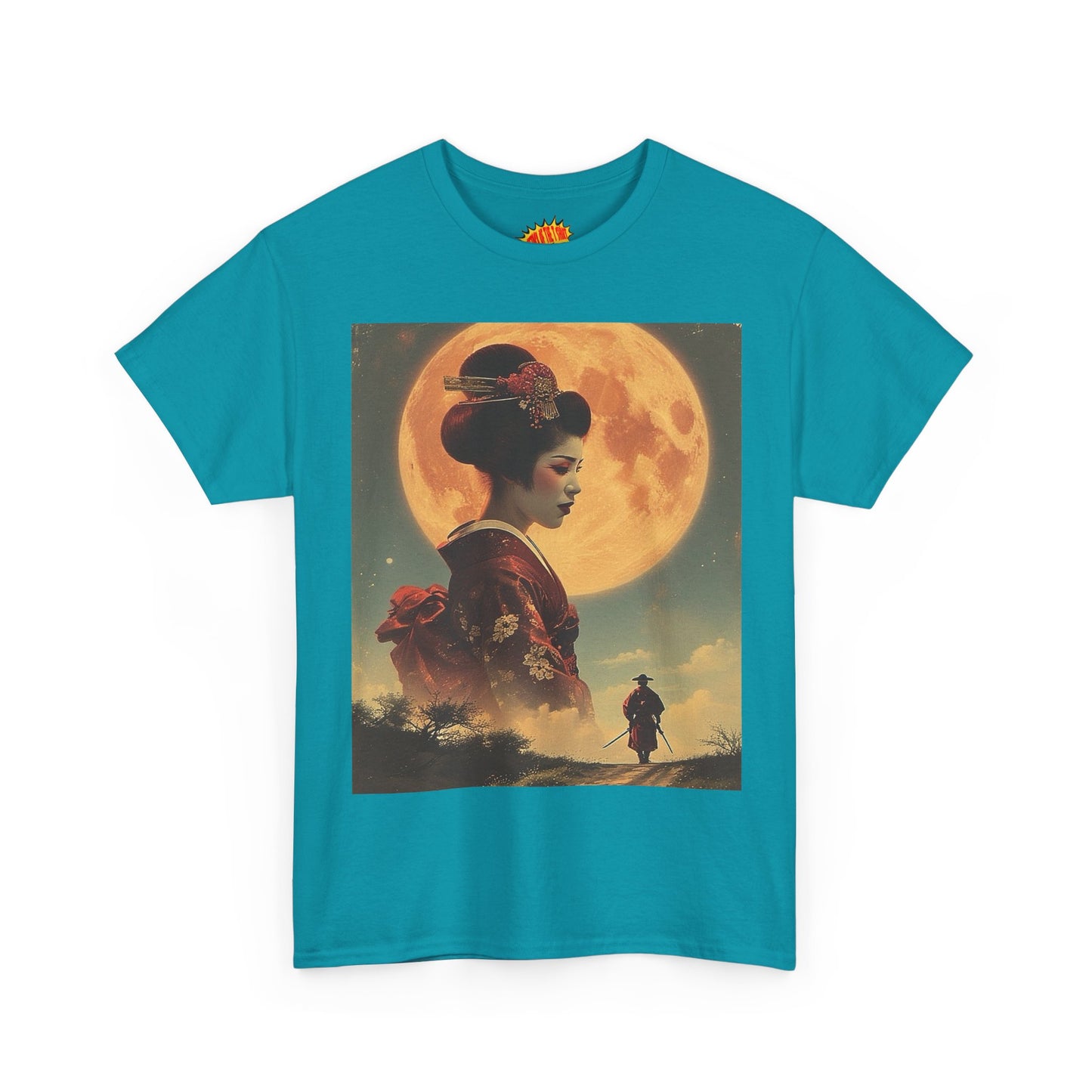 Geisha & Samurai w/Blood Moon T-Shirt *Multiple Colors*