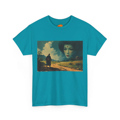 Walking Samurai w/Sky Geisha Woman T-Shirt