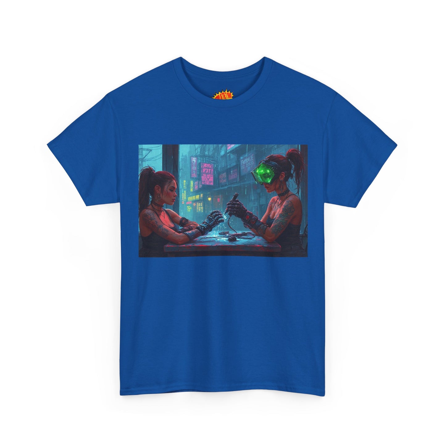Cyberpunk Nail Salon Scene T-Shirt *Multiple Colors*