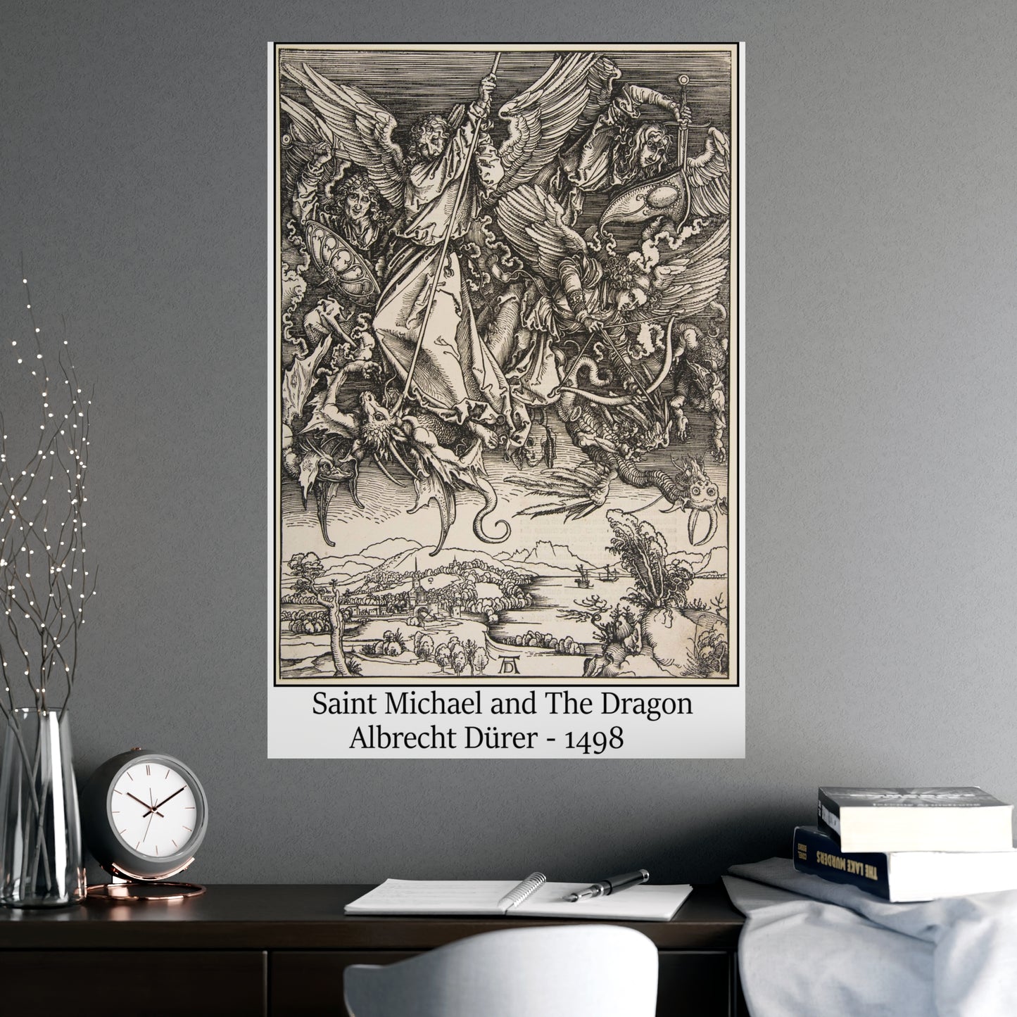Saint Michael and The Dragon - Albrecht Dürer, 1498