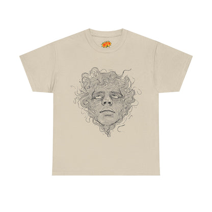 Human Face Line Drawing Graphic Art Tee Shirt