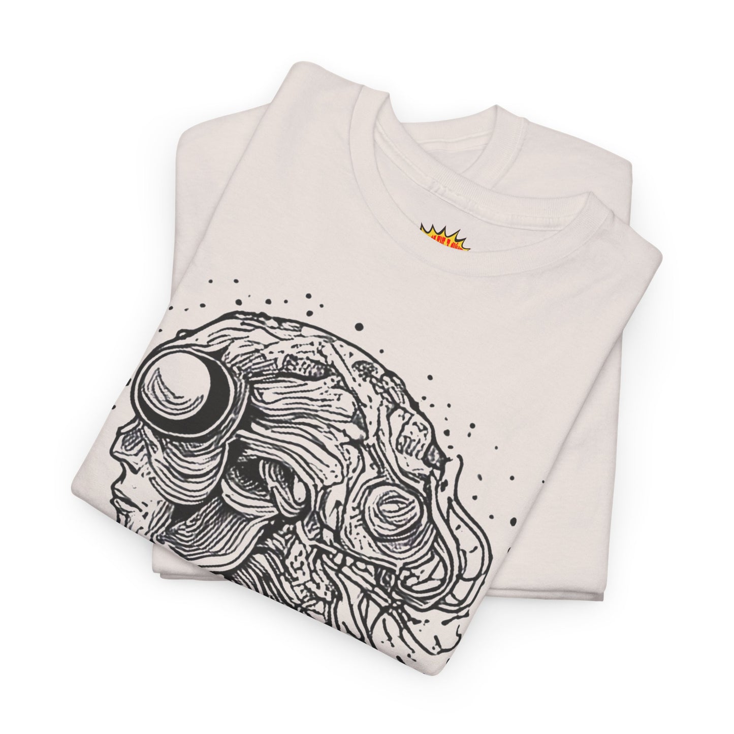 Humanoid Line Drawing Face Graphic Art Tee Shirt *Multiple Colors*