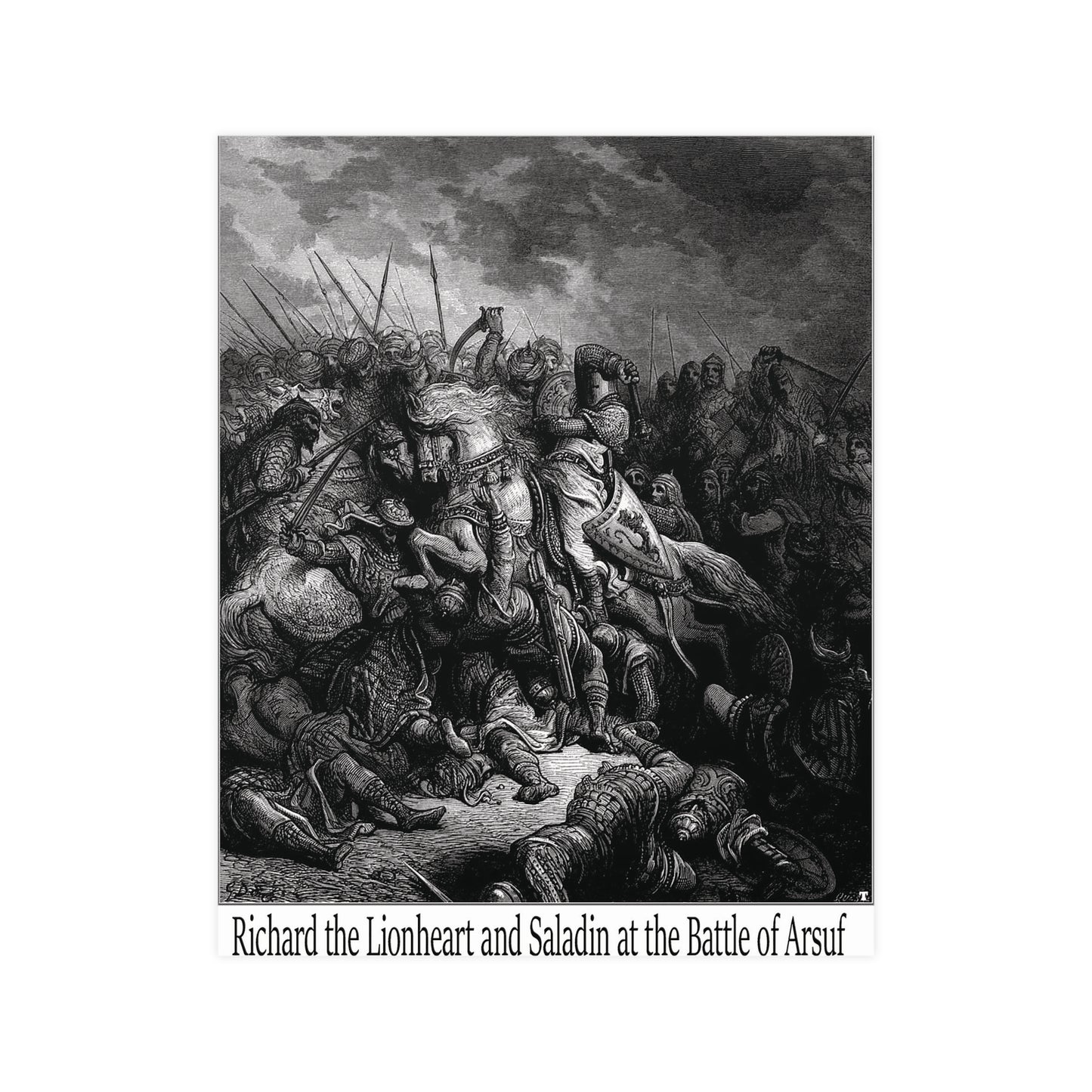 Richard the Lionheart and Saladin at the Battle of Arsuf - Gustav Dore, 1877
