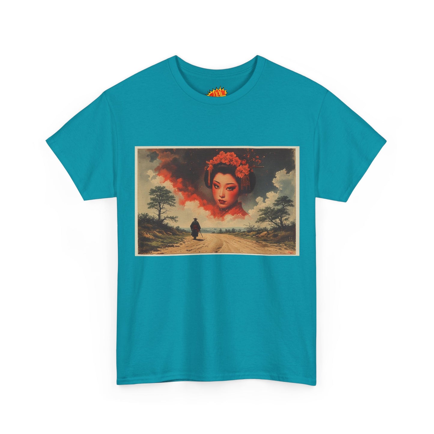 Samurai w/Cloud Geisha Woman T-Shirt *Multiple Colors*