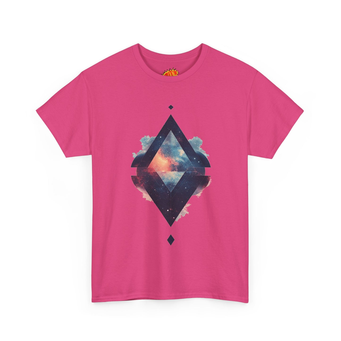 Split Diamond Shape Nebula Graphic Space Art Tee Shirt *Multiple Colors*