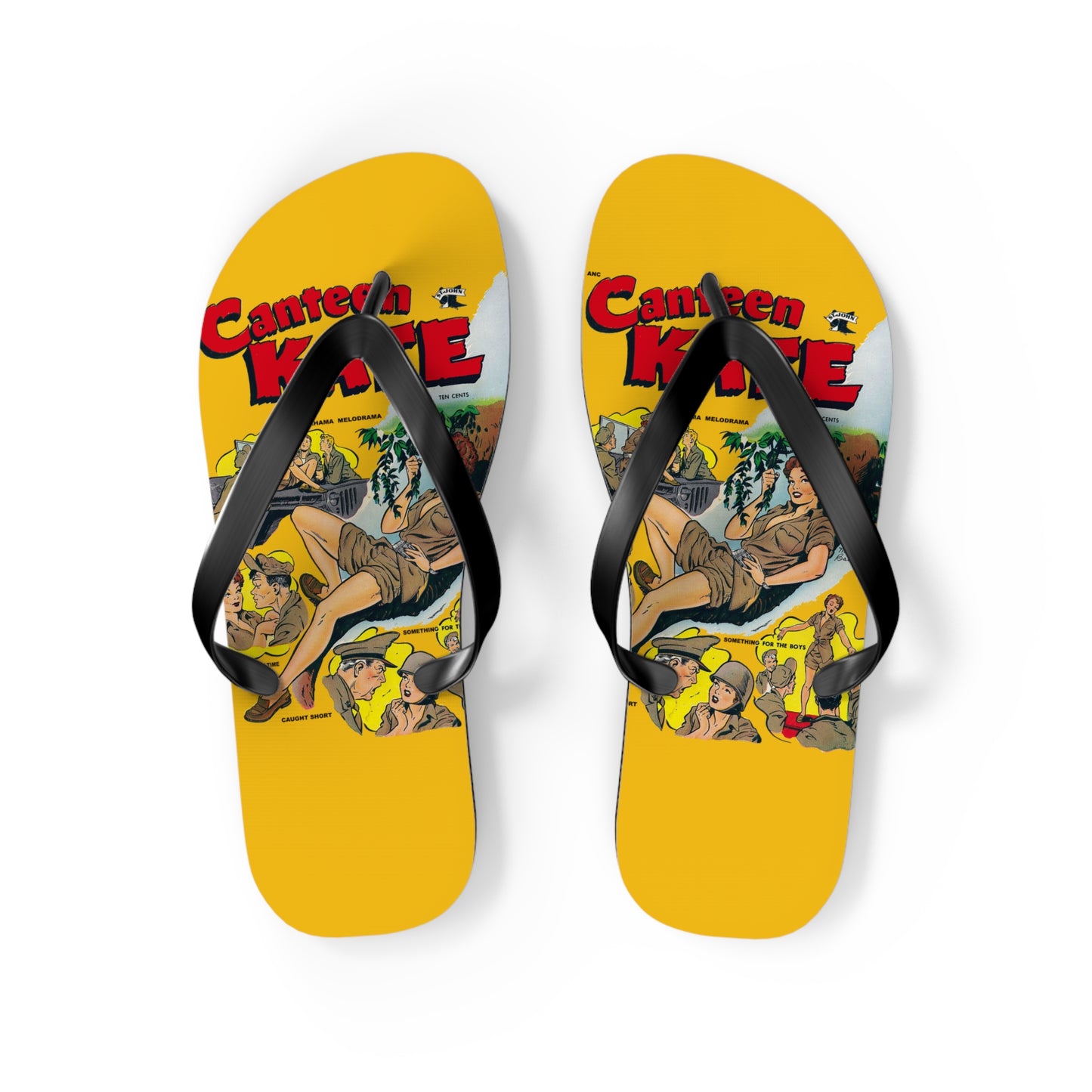 Canteen Kate #1 Flip Flops Yellow *Multiple Sizes Available*
