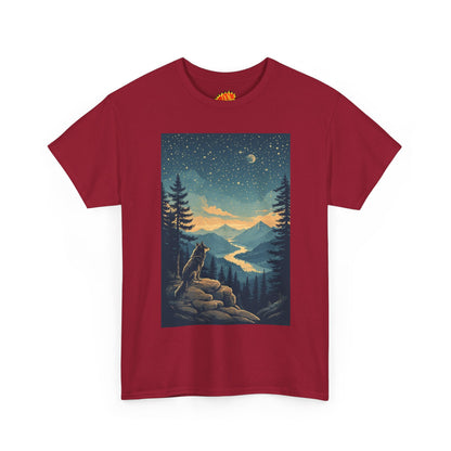 Mountain Wolf Starry Night T-Shirt