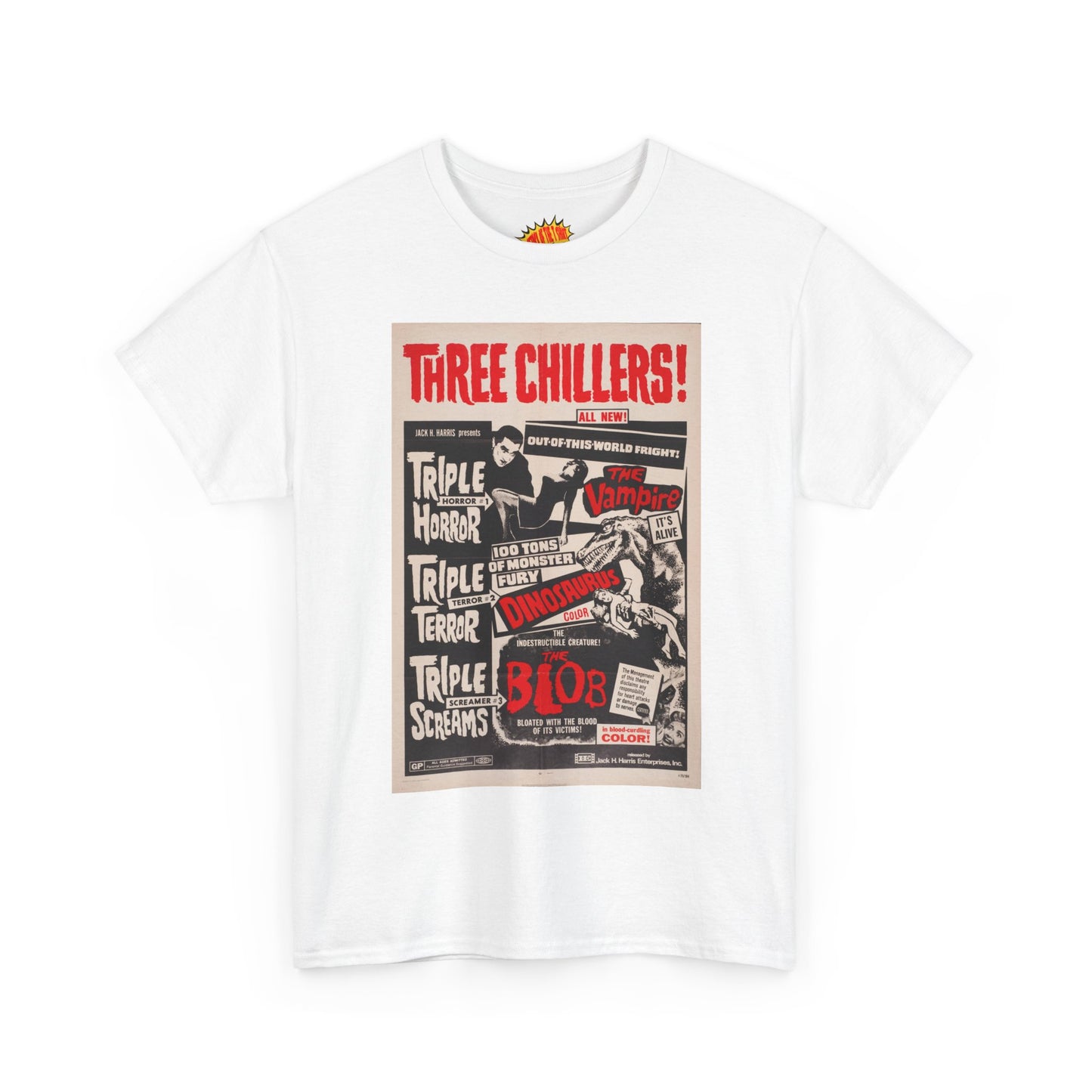 Three Chillers Movie Poster T-Shirt *Multiple Colors*