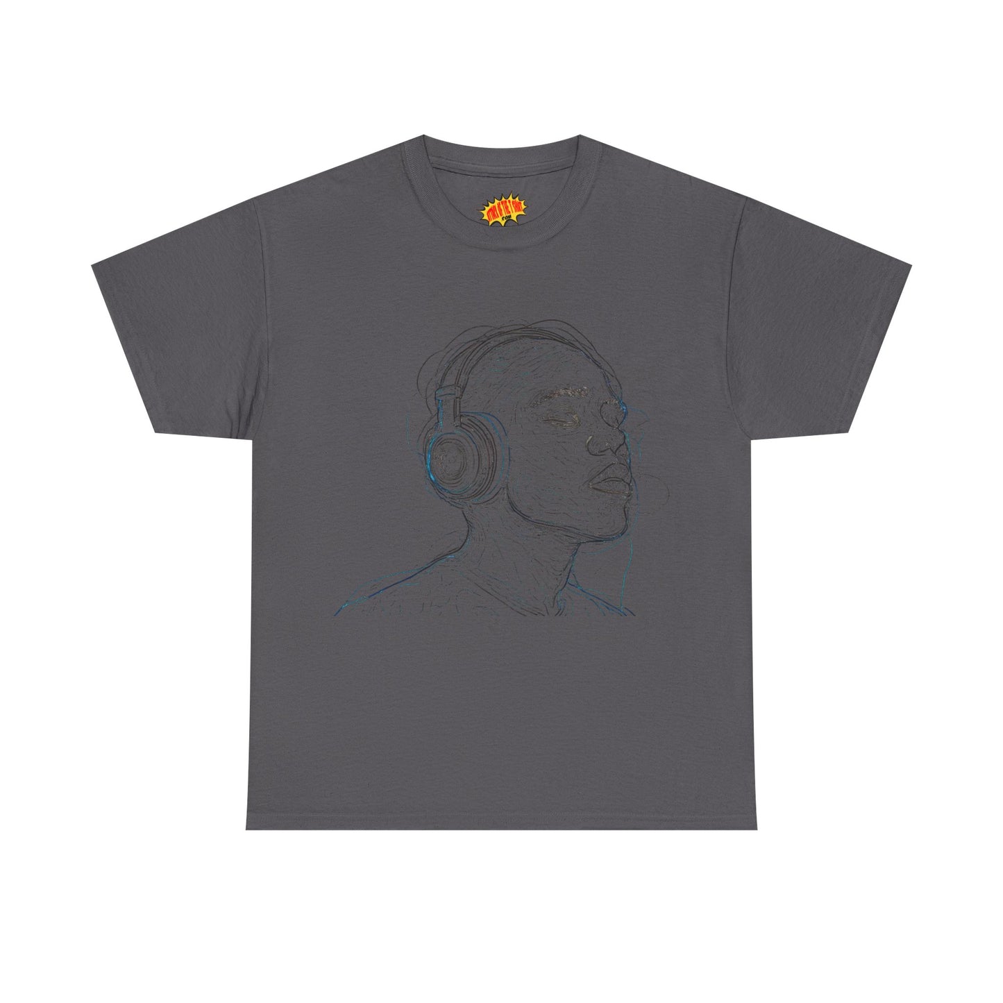 Line Drawing Portrait Graphic Music Art Tee Shirt *Multiple Colors*
