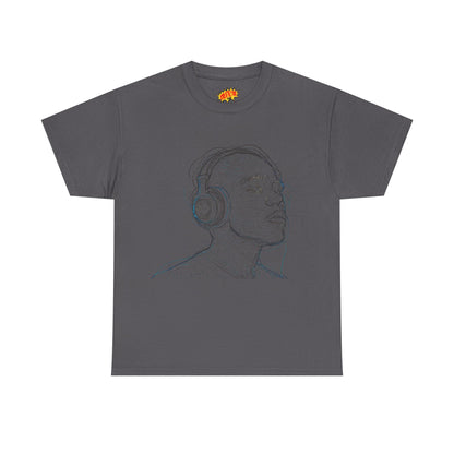 Line Drawing Portrait Graphic Music Art Tee Shirt