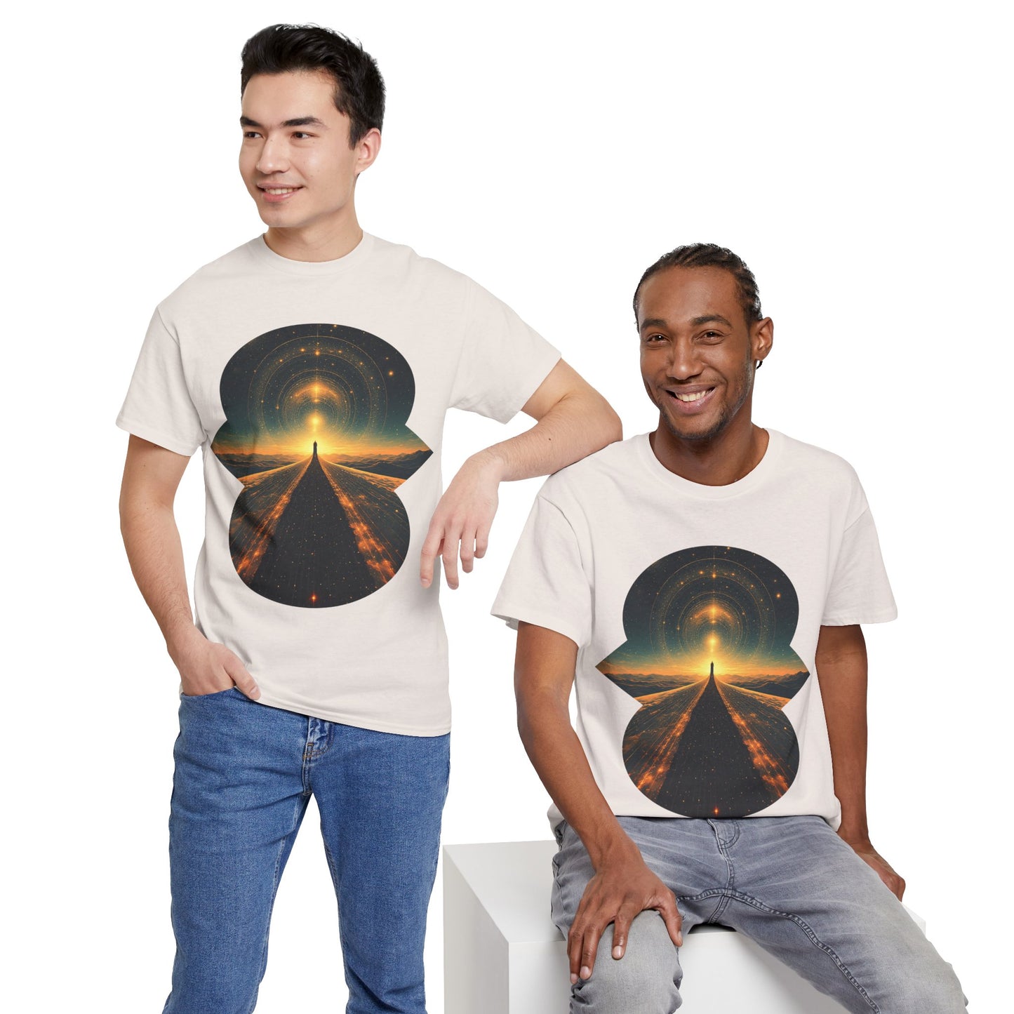 Cosmic Path Space Graphic Art Tee Shirt *Multiple Colors*