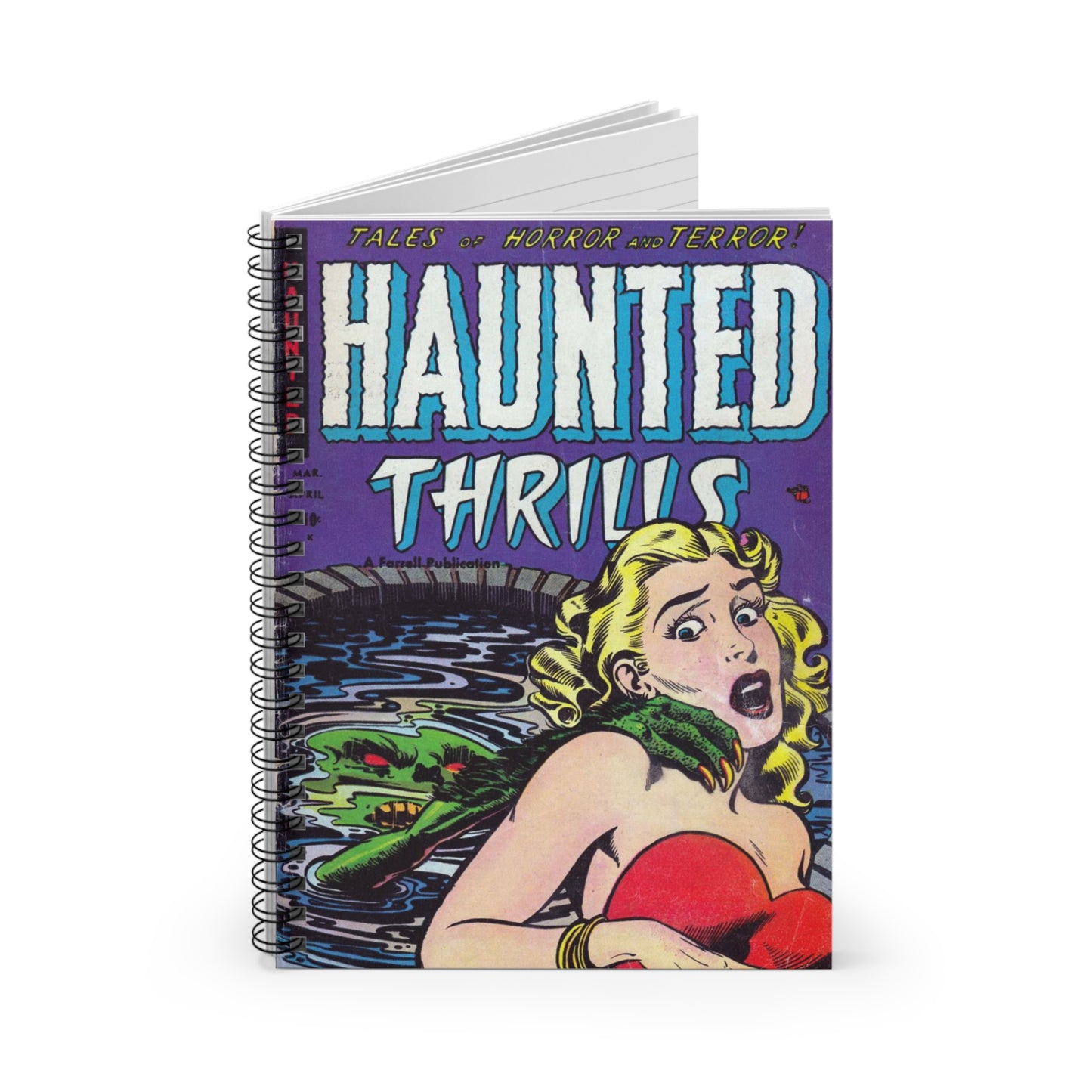 Haunted Thrills March - April Comic Book Cover Notebook