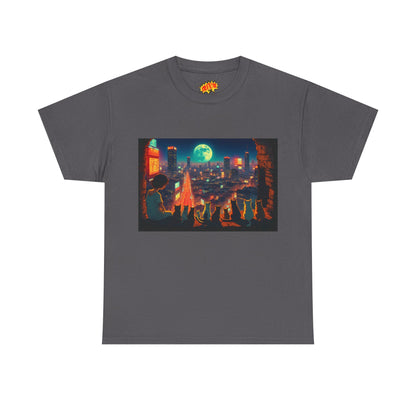 Anime Cityscape Scene w/Cats T-Shirt