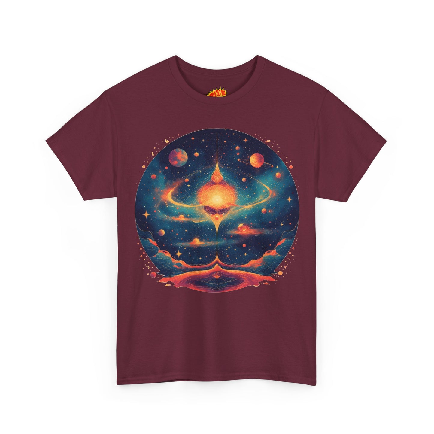 Round Galaxy w/Planets Graphic Tee Shirt *Multiple Colors*