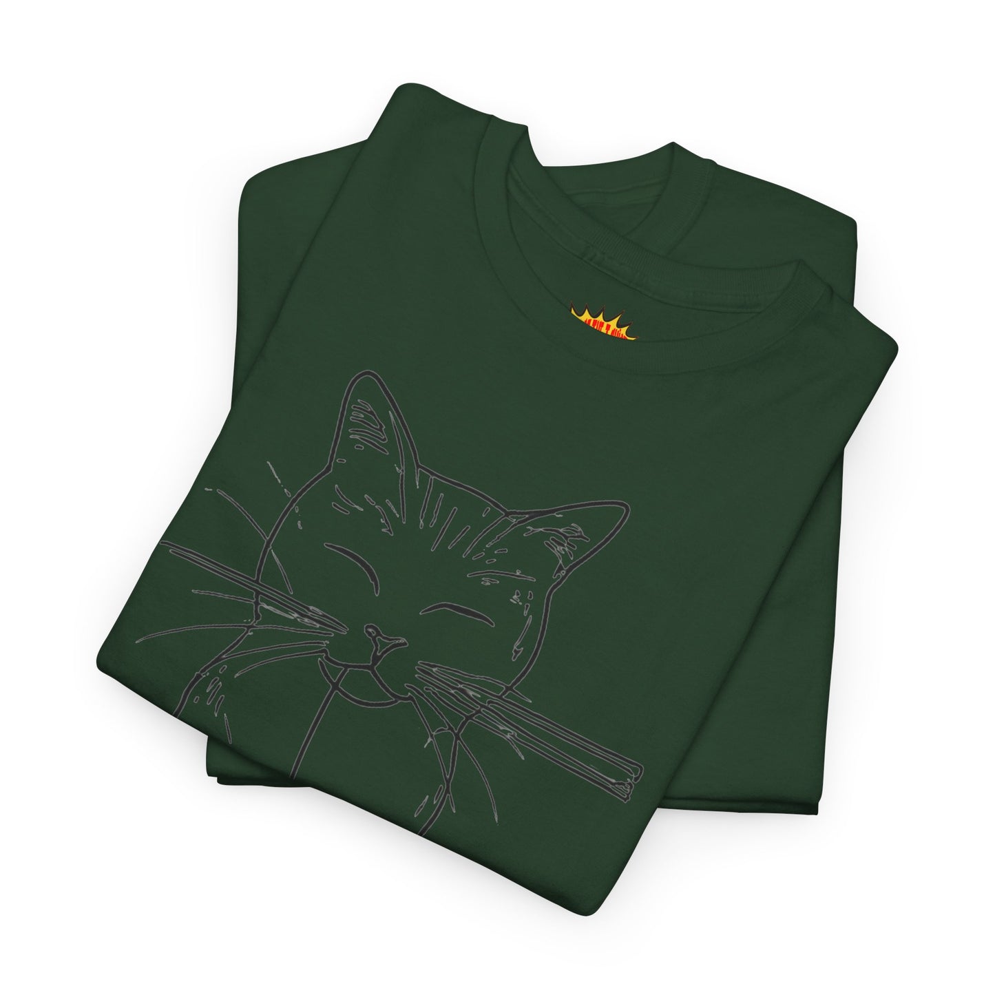Cat w/Yarn Ball Line Art Drawing Tee Shirt *Multiple Colors*