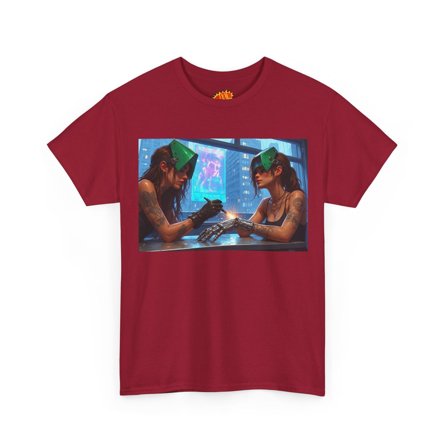 Cyberpunk Robot Hand Repair Scene T-Shirt *Multiple Colors*