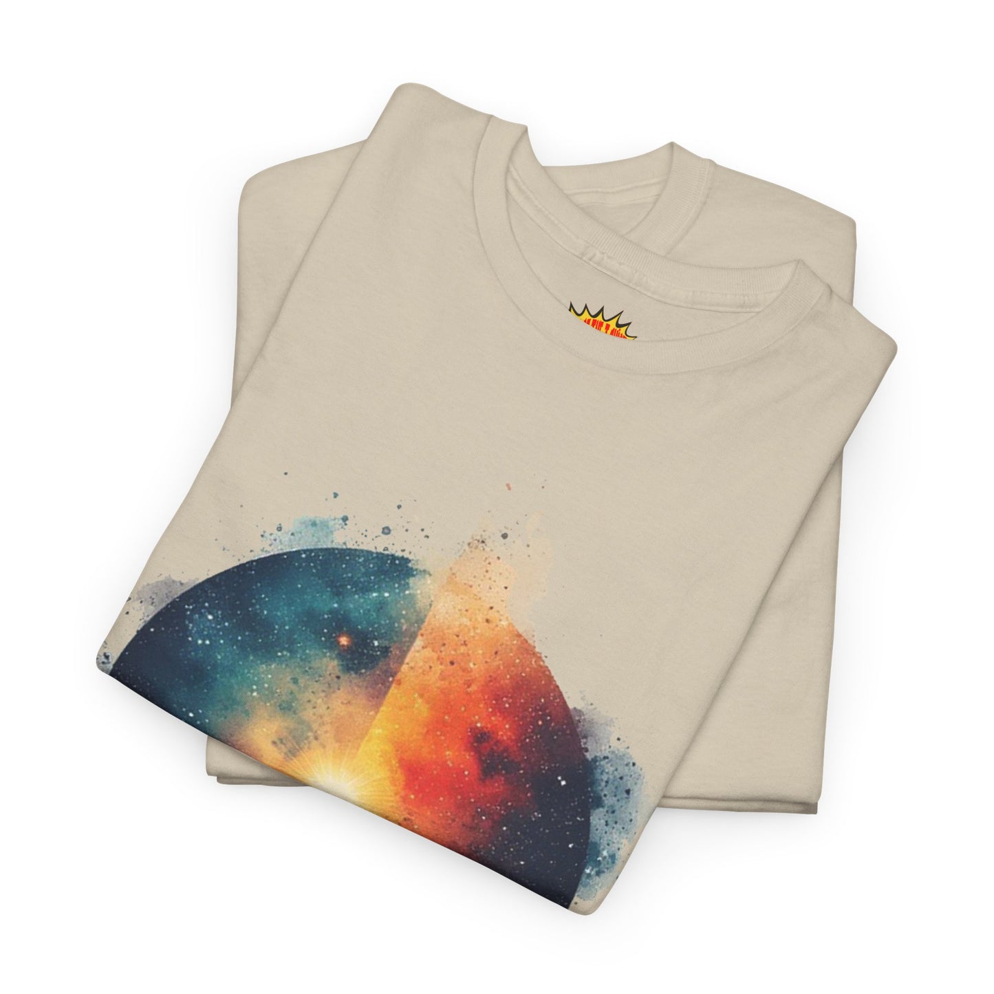 Round Galaxy w/Nebula Graphic Art Tee Shirt *Multiple Colors*