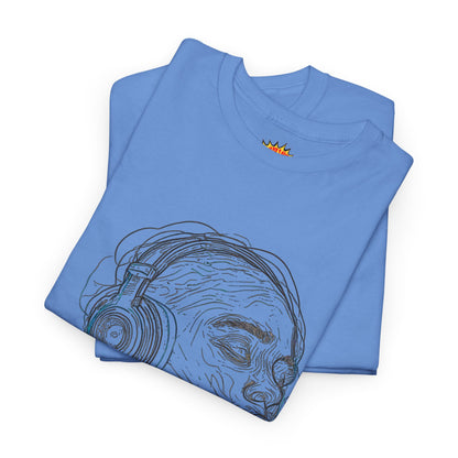 Line Drawing Portrait Graphic Music Art Tee Shirt