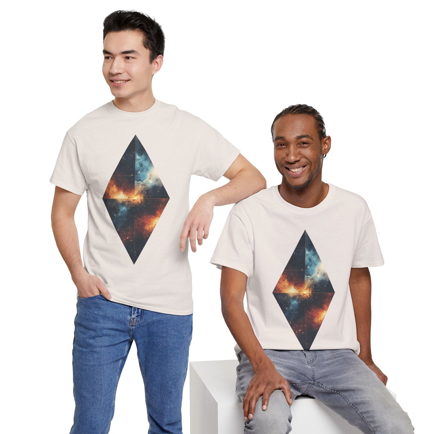 Diamond Shape Nebula Graphic Space Art Tee Shirt *Multiple Colors*
