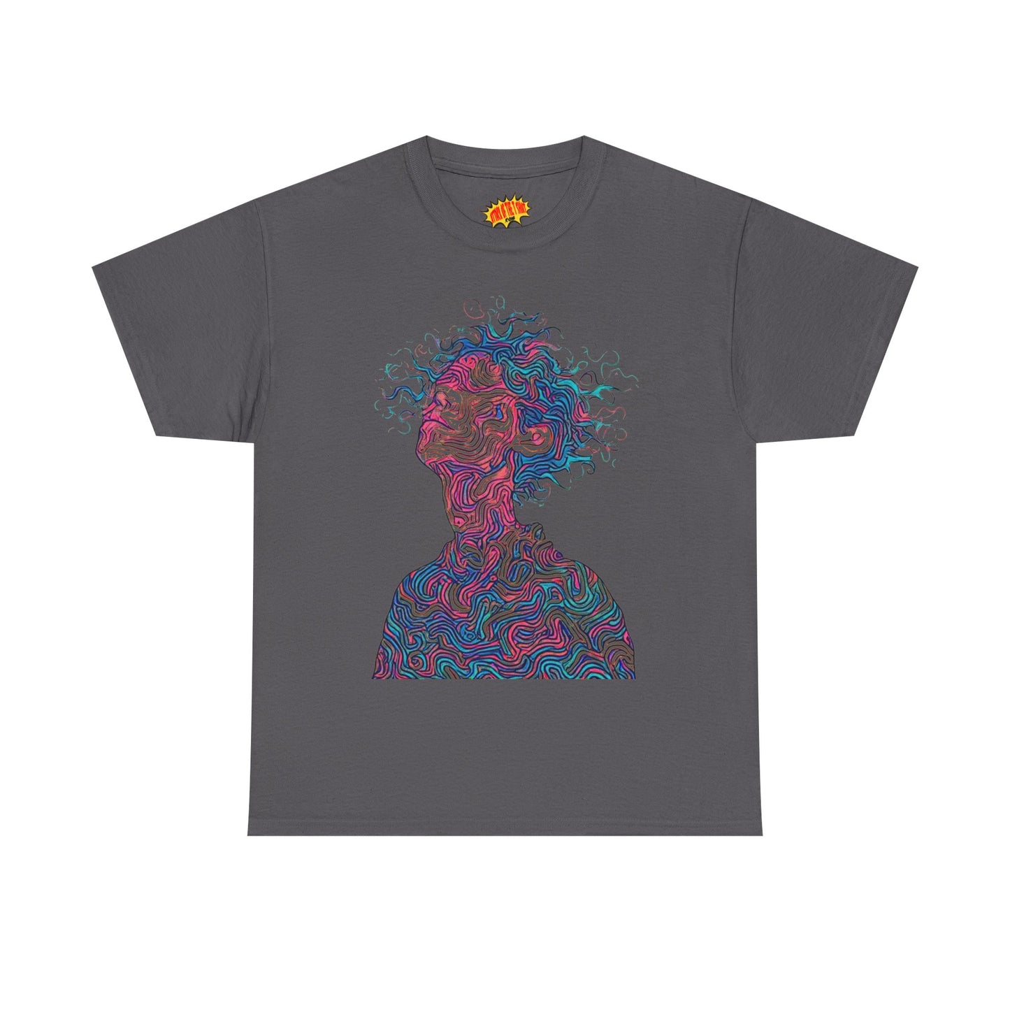 Line Drawing Multicolor Human Graphic Art Tee Shirt *Multiple Colors*
