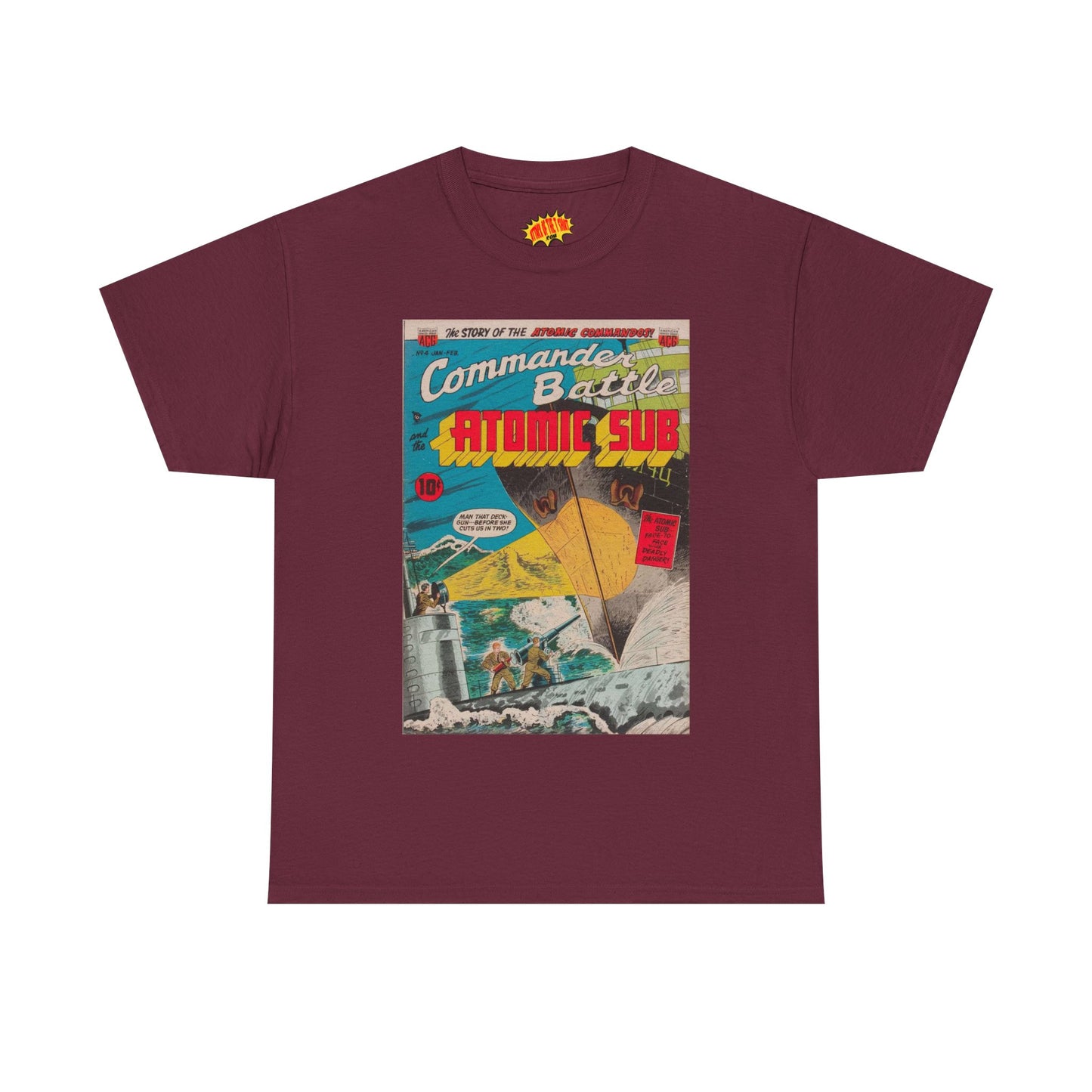 Commander Battle Atomic Sub No. 4 Comic Tee Shirt *Multiple Colors*