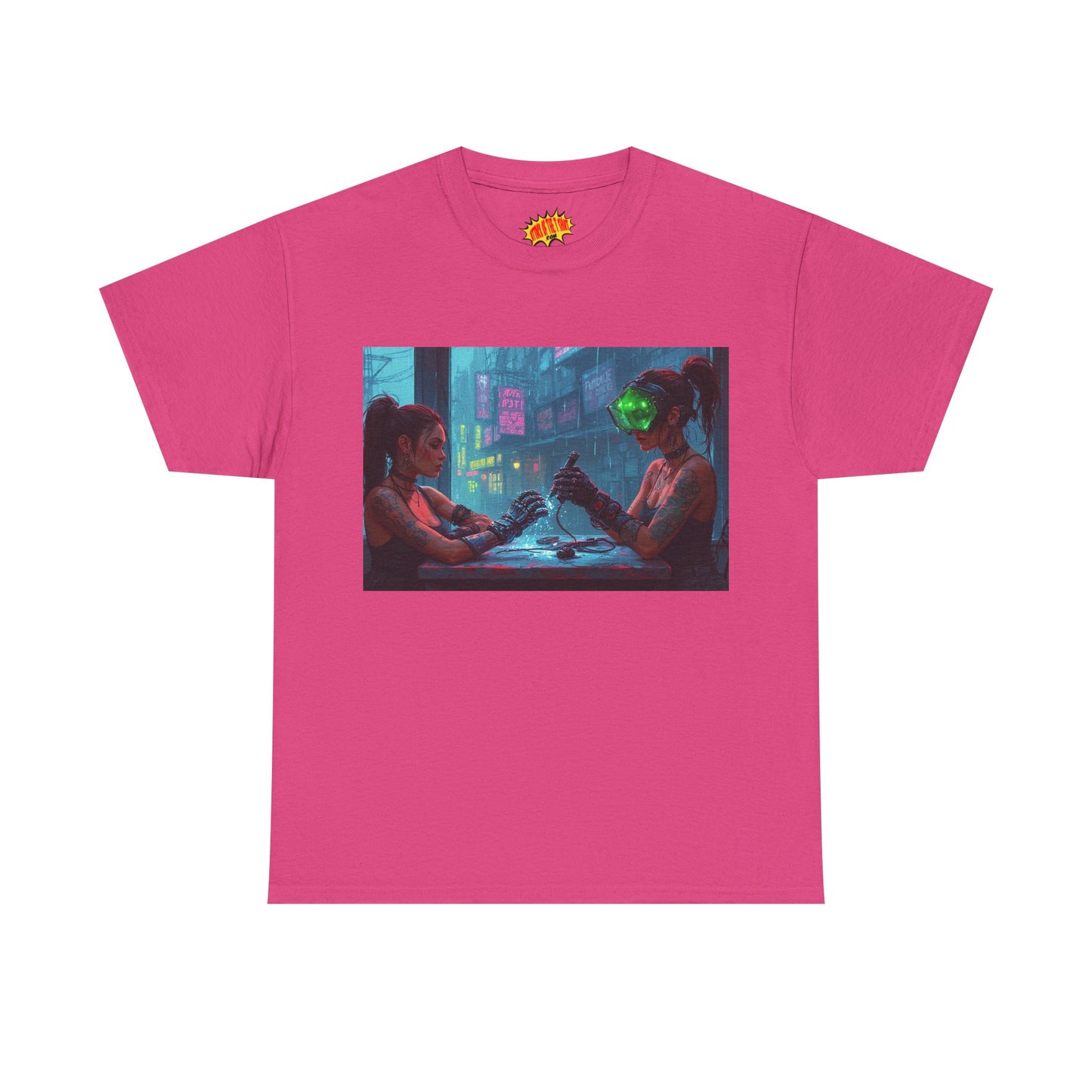Cyberpunk Nail Salon Scene T-Shirt *Multiple Colors*