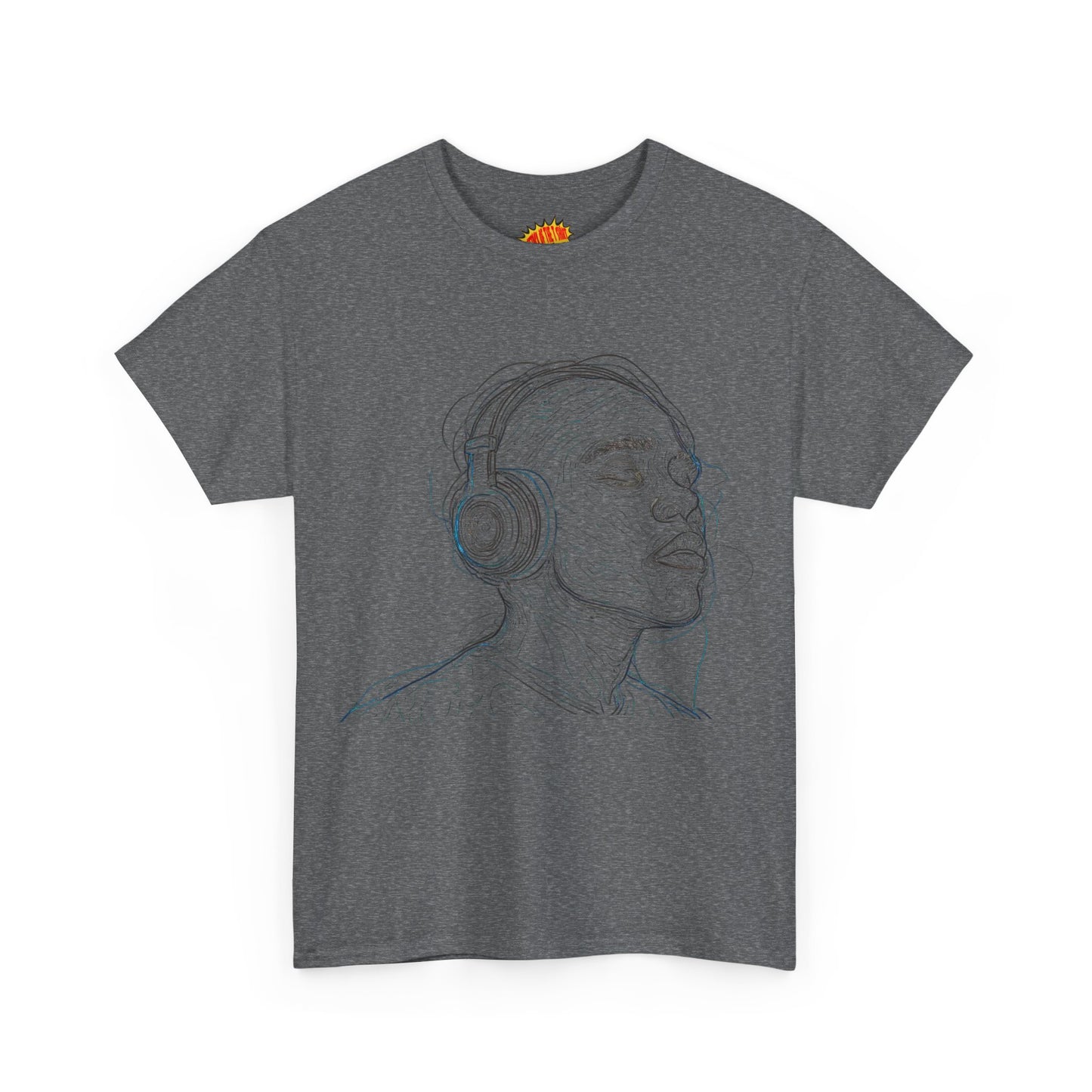 Line Drawing Portrait Graphic Music Art Tee Shirt *Multiple Colors*