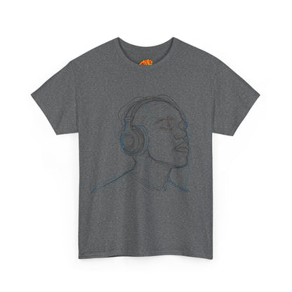 Line Drawing Portrait Graphic Music Art Tee Shirt