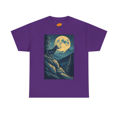 Mountain Wolf Full Moon Scene T-Shirt