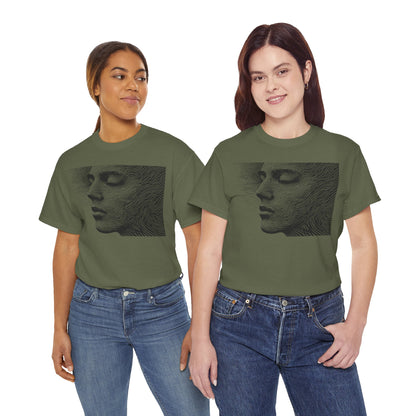 Face Line Drawing Portrait Graphic Art Tee Shirt