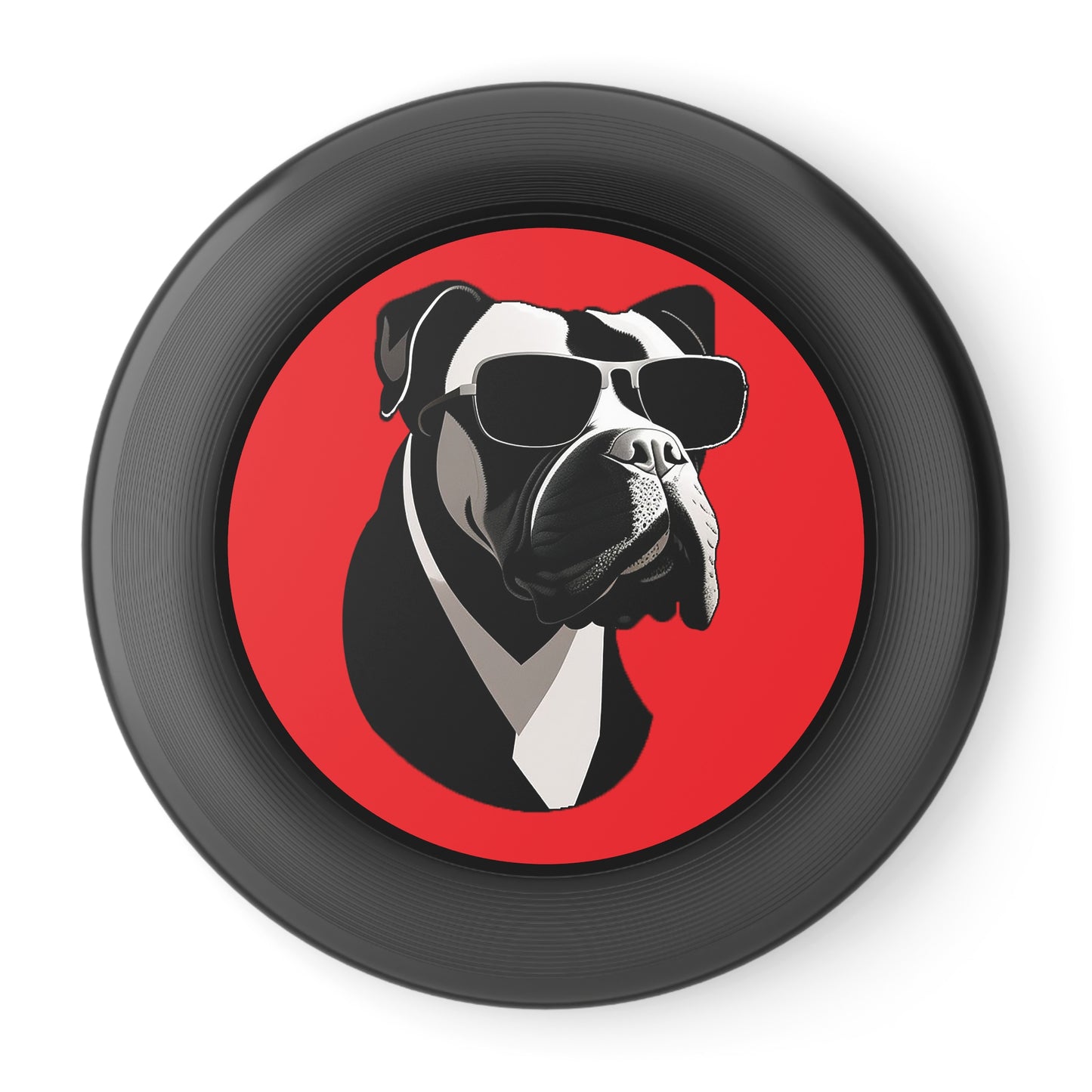 Dog with Sunglasses Frisbee
