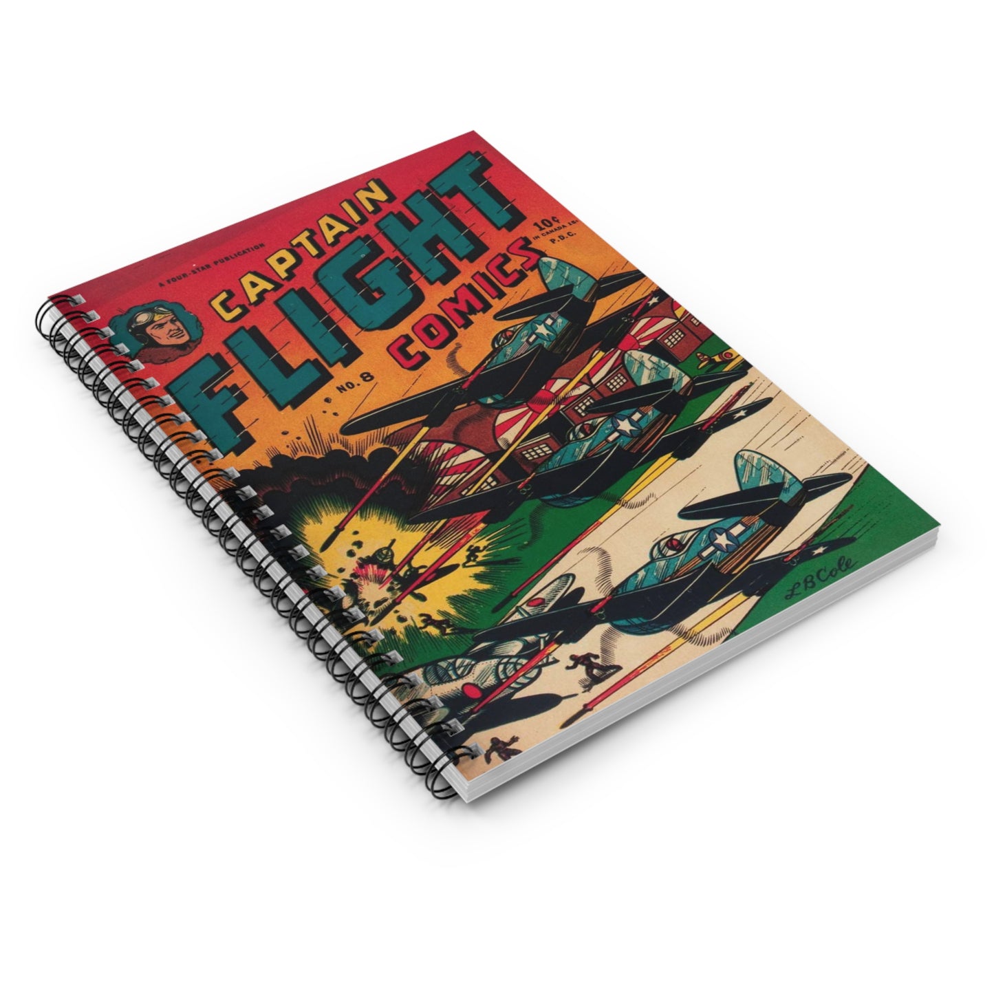 Captain Flight No. 8 Comic Book Cover Notebook