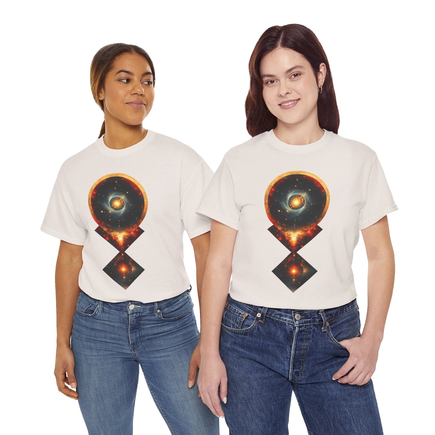 Geometric Space Nebula Graphic Art Tee Shirt *Multiple Colors*