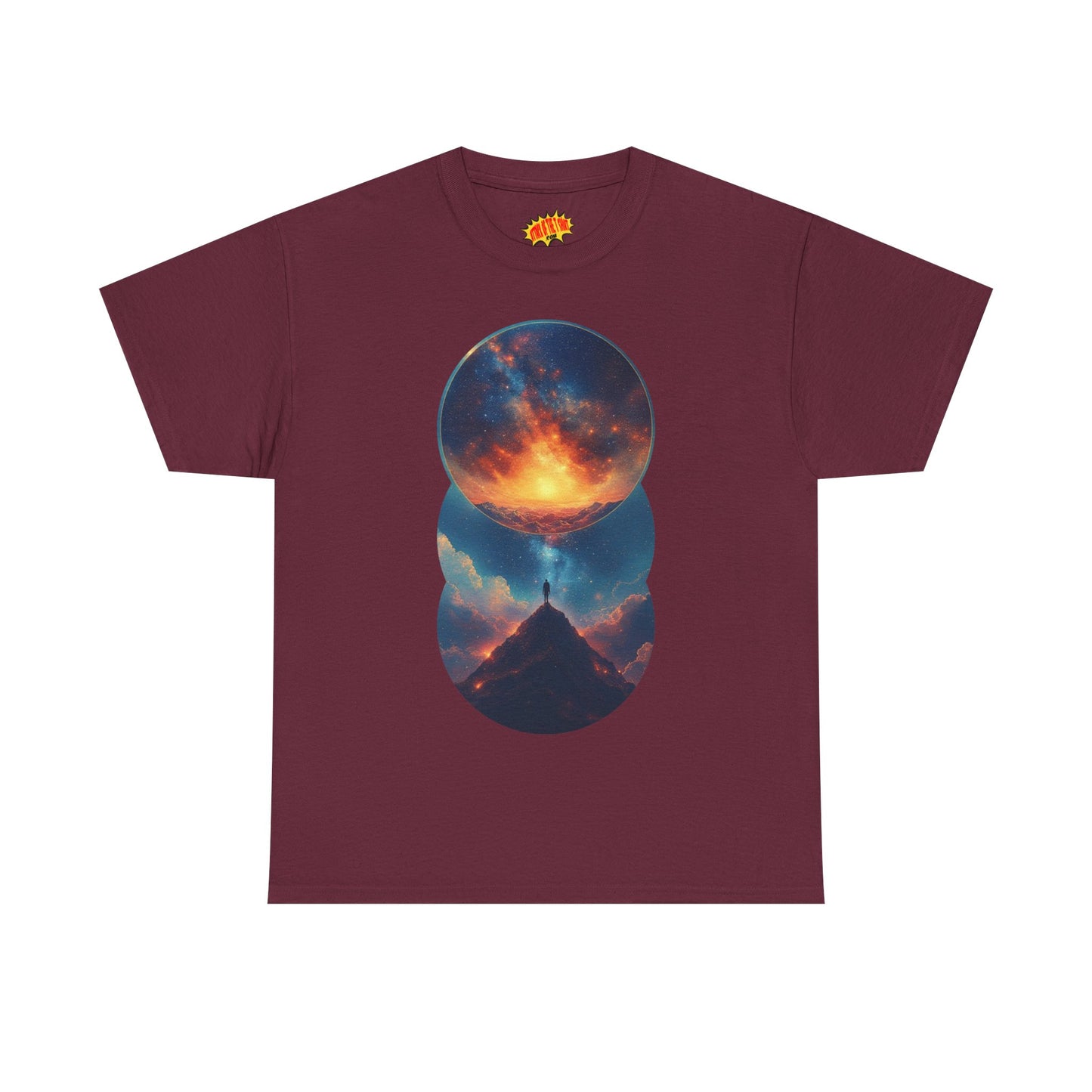 Round Cosmic Galaxy Graphic Art Tee Shirt *Multiple Colors*