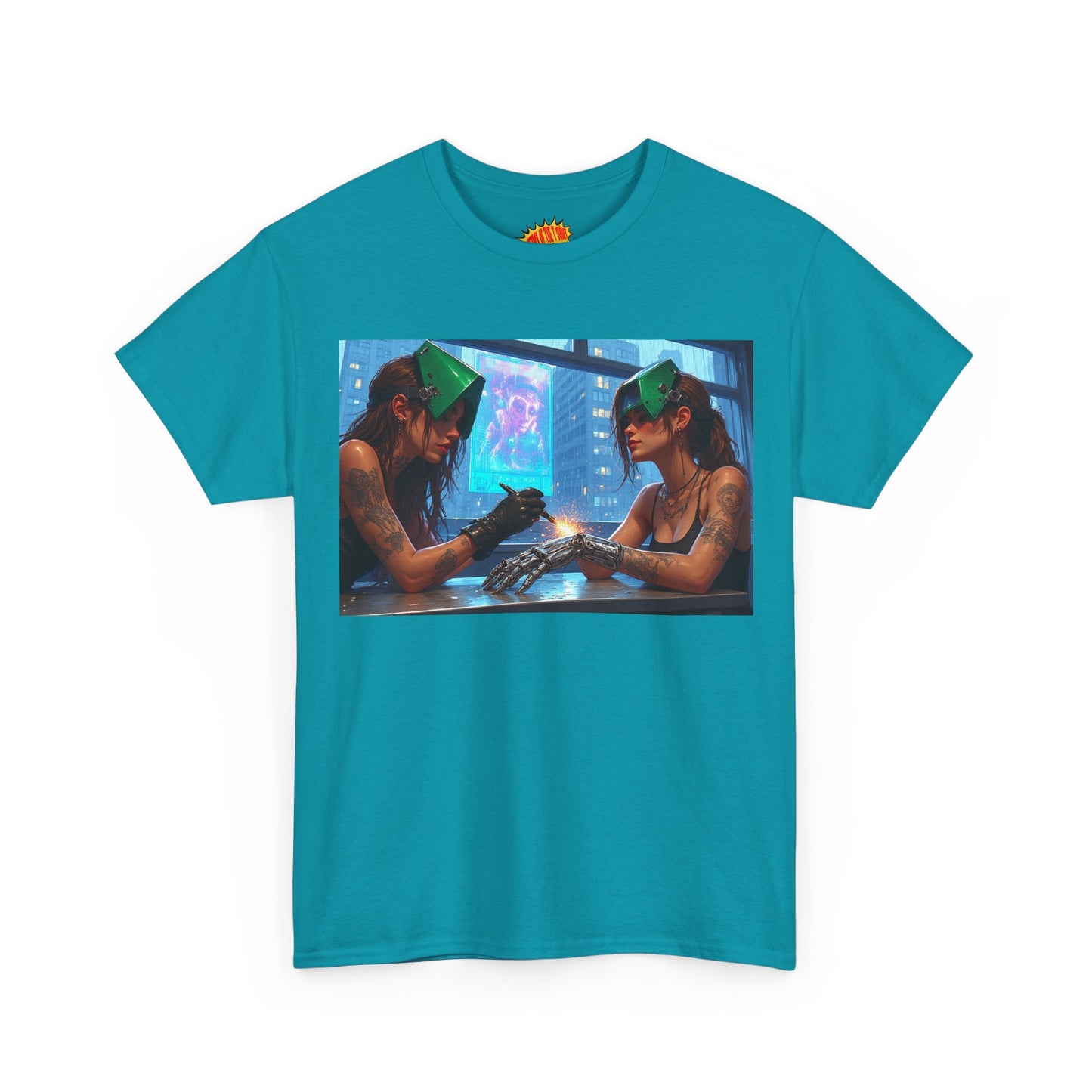 Cyberpunk Robot Hand Repair Scene T-Shirt *Multiple Colors*