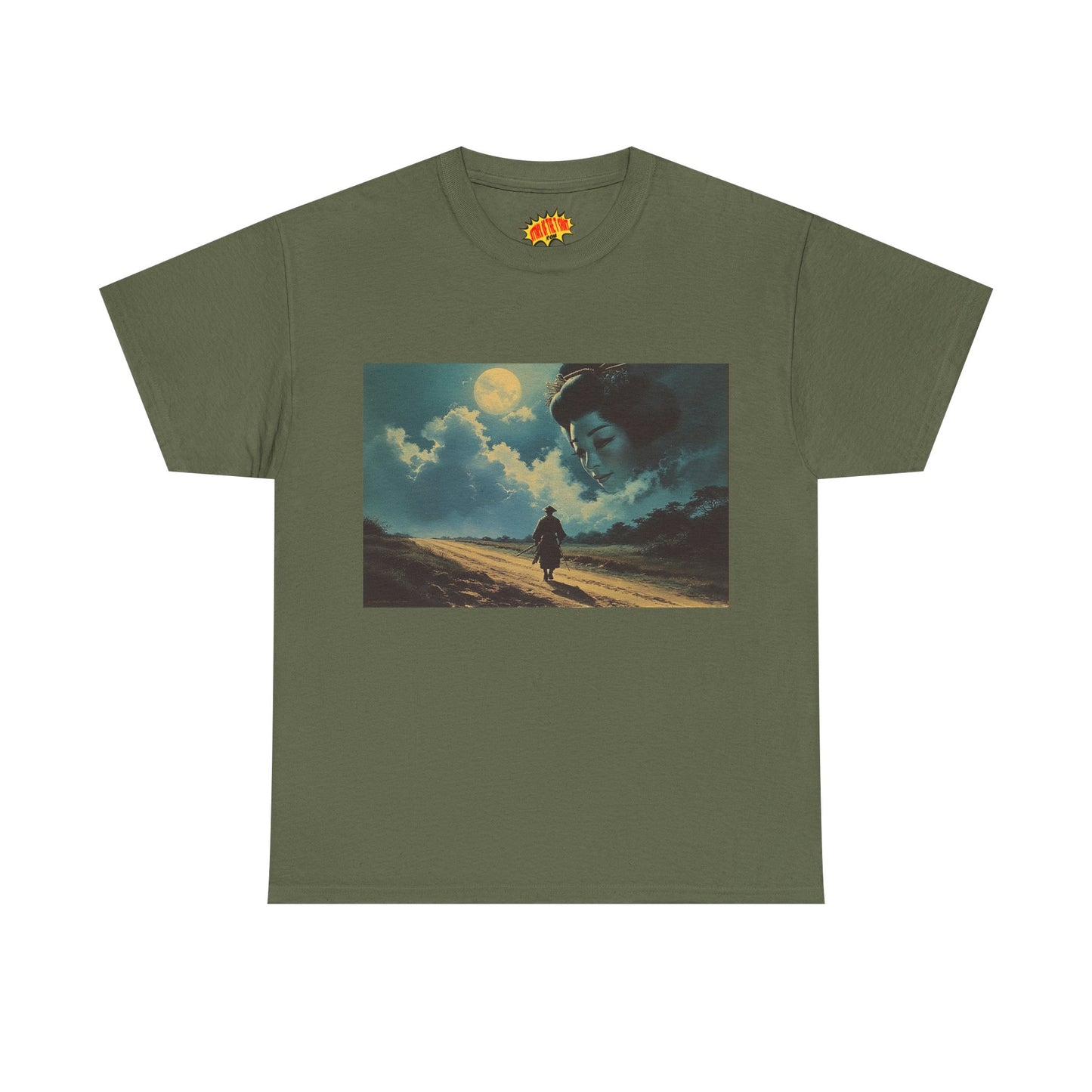 Samurai w/Night Sky Geisha Woman T-Shirt *Multiple Colors*