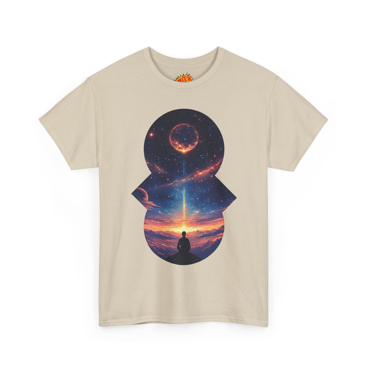 Cosmic Meditation w/Planet Space Graphic Art Tee Shirt *Multiple Colors*