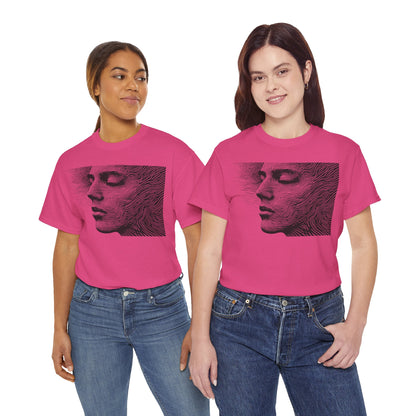 Face Line Drawing Portrait Graphic Art Tee Shirt