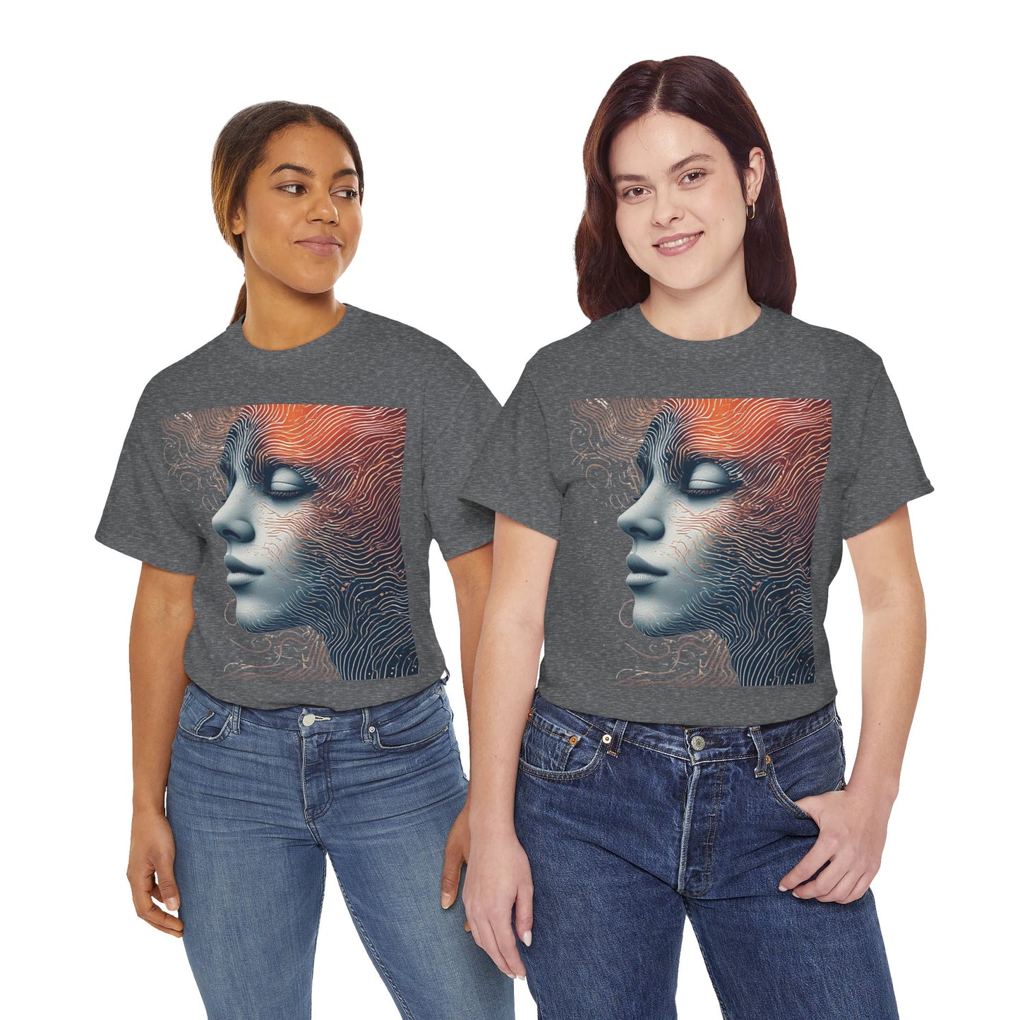 Graphic Art Face Tee Shirt *Multiple Colors*