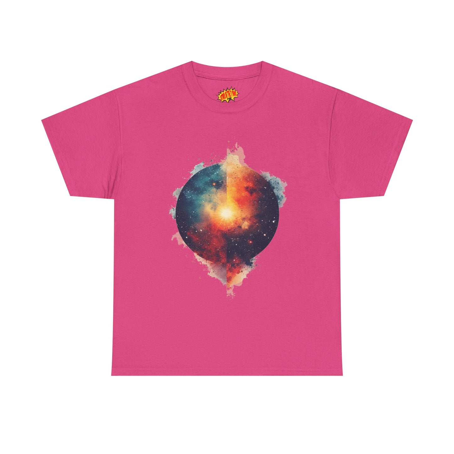 Round Galaxy w/Nebula Graphic Art Tee Shirt *Multiple Colors*