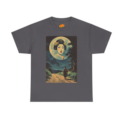 Night Traveller w/Full Moon Geisha Woman T-Shirt