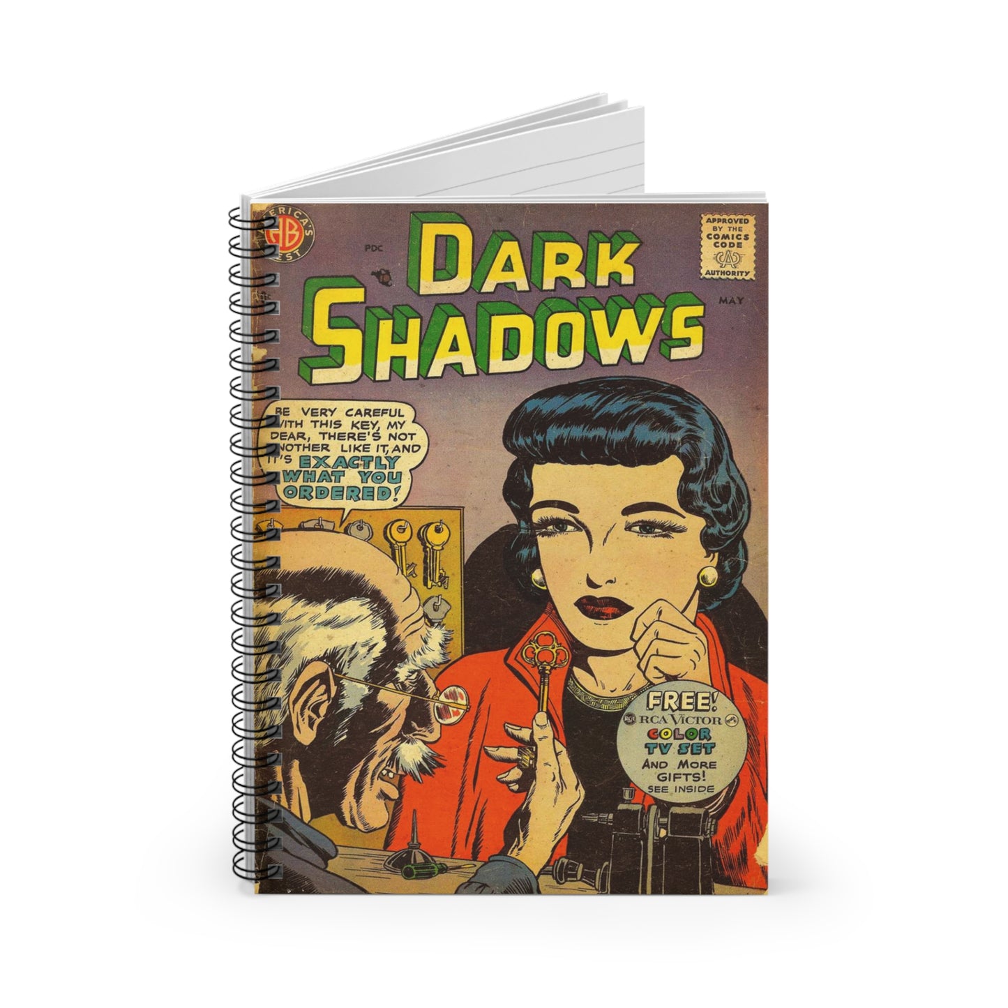 Dark Shadows May Comic Spiral Notebook