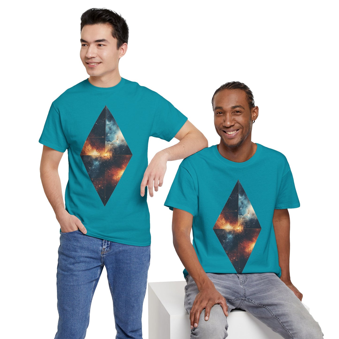 Diamond Shape Nebula Graphic Space Art Tee Shirt *Multiple Colors*