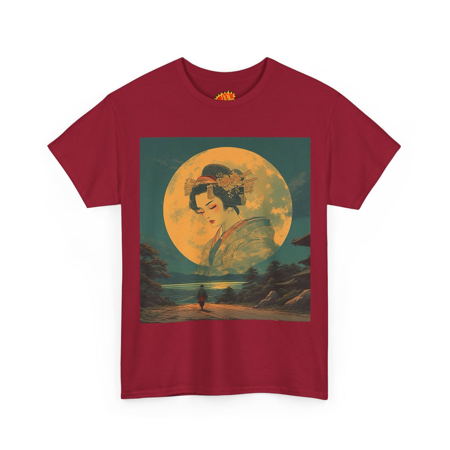 Japanese Geisha Full Moon T-Shirt *Multiple Colors*