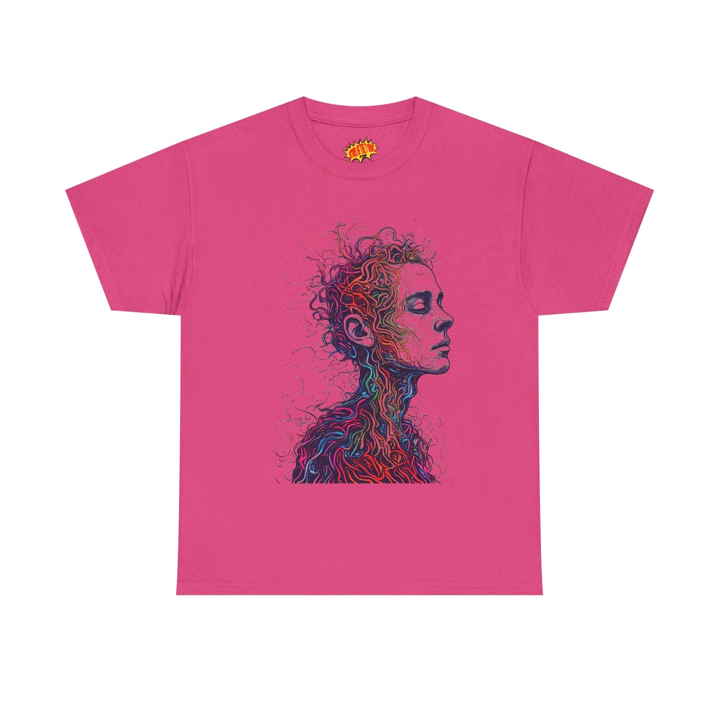 Multicolor Line Drawing Human Graphic Art Tee Shirt *Multiple Colors*
